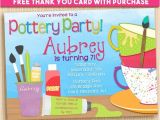 Ceramic Painting Party Invitations Pottery Party Ceramic Art Paint Birthday by
