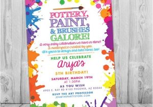 Ceramic Painting Party Invitations Pottery Party Invitation Pottery Birthday Party