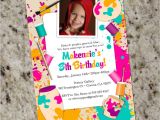 Ceramic Party Invitations Paint Your Own Pottery themed Party Invitations Kids