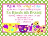 Ceramic Party Invitations Printable Birthday Invitations Girls Pottery Painting Party