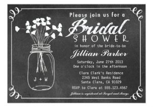 Chalkboard Mason Jar Bridal Shower Invitations Chalkboard Mason Jar Bridal Shower Invitation