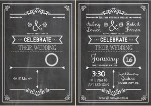 Chalkboard Wedding Invitation Template Free Diy Wedding Invitations Our Favorite Free Templates