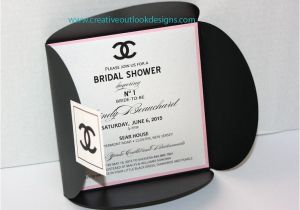 Chanel Inspired Bridal Shower Invitations Cc Chanel Inspired Invitation