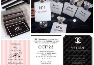 Chanel Inspired Bridal Shower Invitations Chanel themed Party Invitations A Birthday Cake