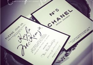 Chanel Inspired Bridal Shower Invitations Coco Chanel Inspired Black & White Shower Invitations