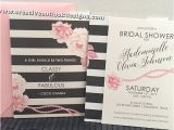Chanel Inspired Bridal Shower Invitations Pocket Invitation Pearl Flower and Babyshower On Pinterest