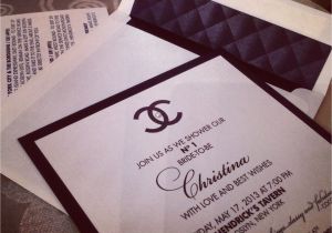 Chanel themed Bridal Shower Invitations Chanel Inspired Bridal Shower Invites Designed at the