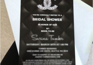 Chanel themed Bridal Shower Invitations Chanel themed Bridal Shower Invitation