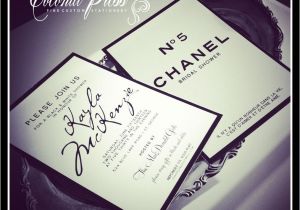 Chanel themed Bridal Shower Invitations Coco Chanel Bridal Shower theme
