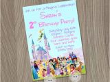Character Birthday Party Invitations Disney Birthday Invitation Disney Girl Invitation by