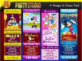 Character Birthday Party Invitations Disney Character Birthday Party Ticket Customizable Printable