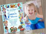Character Birthday Party Invitations Disney Invitation Boy or Girl Invitationdisney Characters