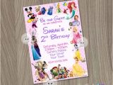 Character Birthday Party Invitations Disney Invitation Disney Girl Invitation Disney