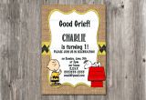 Charlie Brown Birthday Invitations Charlie Brown Birthday Invitation Snoopy Rustic Burlap