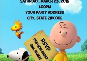 Charlie Brown First Birthday Invitations Charlie Brown Snoopy Peanuts Birthday Party Invitations