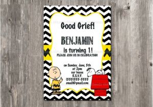 Charlie Brown First Birthday Invitations Items Similar to Charlie Brown Birthday Invitation