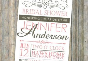 Cheap Bridal Shower Invitations Printable Pink Vintage Bridal Shower Invitations Cheap Ewbs028 as