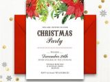 Cheap Christmas Party Invitations Items Similar to Poinsettia Christmas Party Invitation