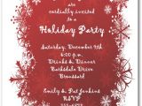 Cheap Christmas Party Invitations Snowflakes On Red Holiday Invitation Christmas Invitations