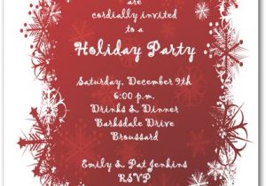 Cheap Christmas Party Invitations Snowflakes On Red Holiday Invitation Christmas Invitations