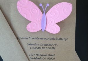 Cheap Customized Birthday Invitations butterfly Invitations Custom Made and Handmade by