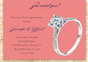 Cheap Engagement Party Invitations Online Simple Cheap Coral Ring Engagement Party Invitation Cards