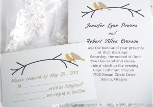 Cheap Love Bird Wedding Invitations Simple and Elegant Love Birds Wedding Invitations Ewi122