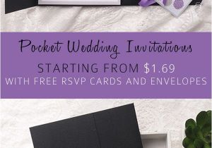 Cheap Pocket Wedding Invitation Kits Cheap Purple Dandelion Black Pocket Wedding Invitation