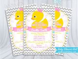 Cheap Rubber Duck Baby Shower Invitations Baby Shower Invitations Girl Rubber Ducky Yellow Pink Gray