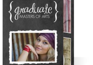 Cheap Tri Fold Graduation Invitations Graduation Invitation Typographic Chalkboard Graduate