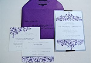 Cheap Wedding Invitations Walmart Invitations Spectacular Purple and Silver Wedding