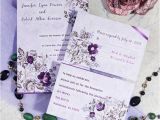 Cheap Wedding Invitations with Free Response Cards Romantic Purple Floral Printable Wedding Invitation Cards