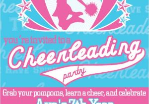 Cheerleading Birthday Party Invitations 17 Best Images About Cheerleading Party On Pinterest