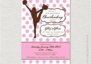 Cheerleading Birthday Party Invitations Printable Cheerleading Party Invitation Dance Party