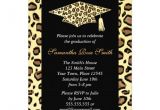 Cheetah Graduation Invitations Personalized Cheetah Print Invitations