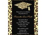 Cheetah Graduation Invitations Personalized Cheetah Print Invitations