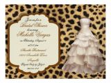 Cheetah Print Bridal Shower Invitations Custom Leopard Print Bridal Shower Invitations