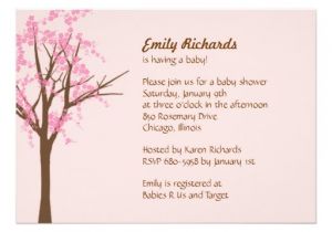 Cherry Blossom Baby Shower Invitations Cherry Blossom Baby Shower Invitation