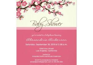 Cherry Blossom Baby Shower Invitations Cherry Blossom Baby Shower Invitation Pink