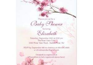 Cherry Blossom Baby Shower Invitations Elegant Pink Cherry Blossom Floral Baby Shower Custom