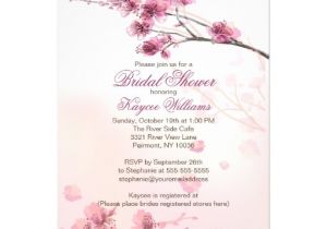Cherry Blossom Bridal Shower Invitations Modern Cherry Blossom Bridal Shower Invitation 5" X 7
