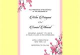 Cherry Blossom Chinese Wedding Invitation Card Template Vector Beautiful Cherry Blossom Wedding Invitation Card Template