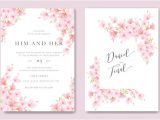 Cherry Blossom Chinese Wedding Invitation Card Template Vector Cherry Tree Vector Free Download