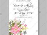 Cherry Blossom Chinese Wedding Invitation Card Template Vector Sakura Pink Cherry Blossom Flowers Japan Wedding
