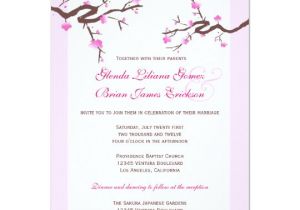 Cherry Blossom Wedding Invitation Template Cherry Blossom Wedding Invitations Zazzle Com