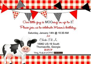Chick Fil A Birthday Party Invitations Cow Birthday Invitations Best Party Ideas