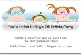 Child Pool Party Invitations Kids In the Pool Party Invitation
