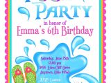 Child Pool Party Invitations Kids Pool Party Invite Home Party Ideas