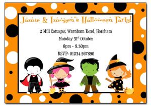 Children S Halloween Party Invitations Childrens Fancy Dress Halloween Party Invitation