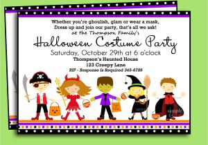 Children S Halloween Party Invitations Costumes Birthday Party Invitation Wording Festival